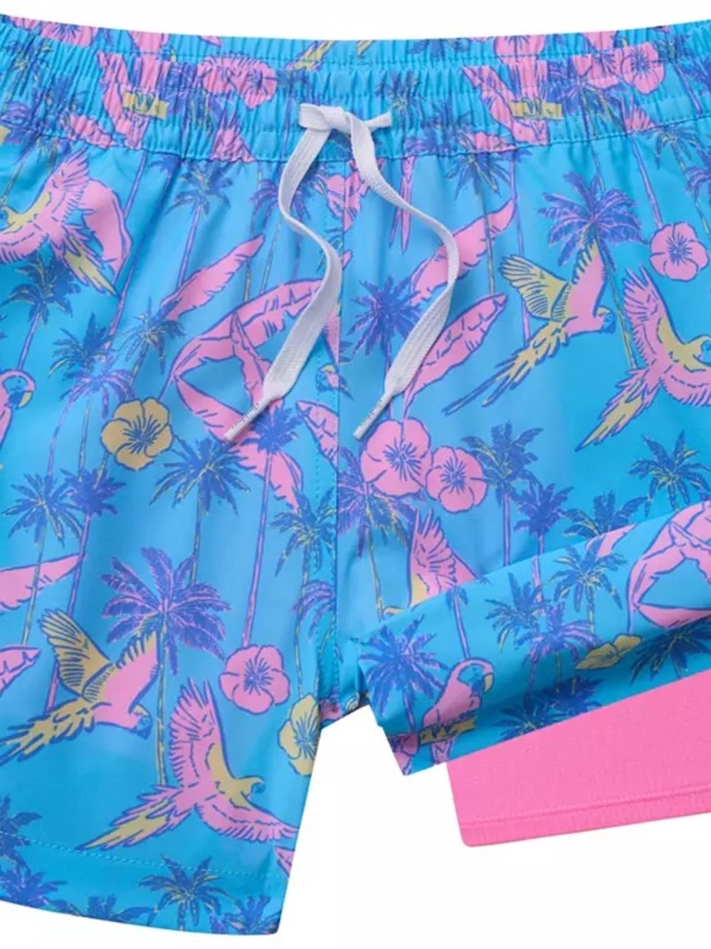 Chubbies Boys YL - Tropical Print Lined Swim Trunks